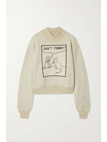 LOEWE + Joe Brainard Sweatshirt aus Jersey mit Stehkragen und Applikation