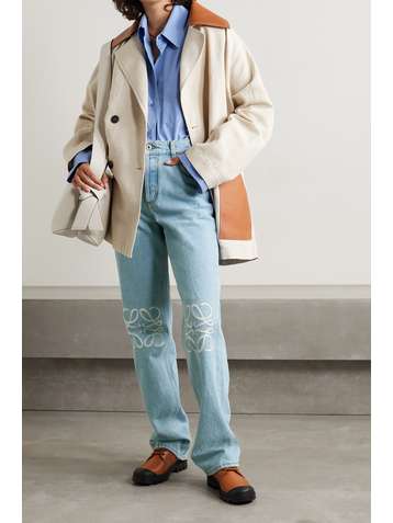LOEWE Hoch sitzende Jeans mit geradem Bein und Logodetails