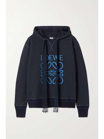 LOEWE Hoodie aus Baumwoll-Jersey mit Stickerei