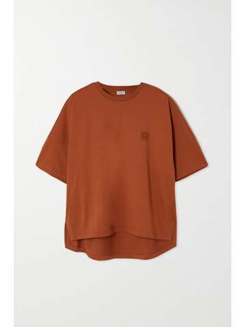 LOEWE Embroidered cotton-jersey T-shirt