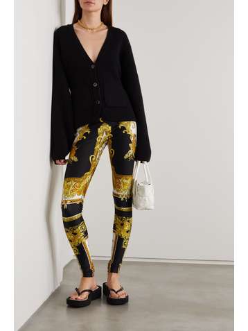 VERSACE Leggings aus Stretch-Jersey mit Print