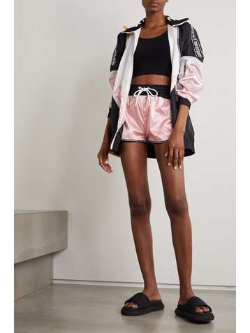 VERSACE Shorts aus Satin, Ripstop und Shell mit Print