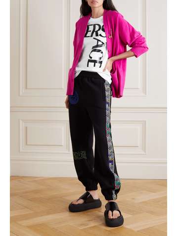 VERSACE Printed cotton-jersey T-shirt