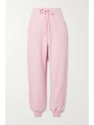 VERSACE Jogginghose aus Frottee aus einer Woll-Kaschmirmischung mit Applikation