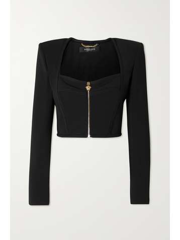 VERSACE Verkürzte Jacke aus Stretch-Strick
