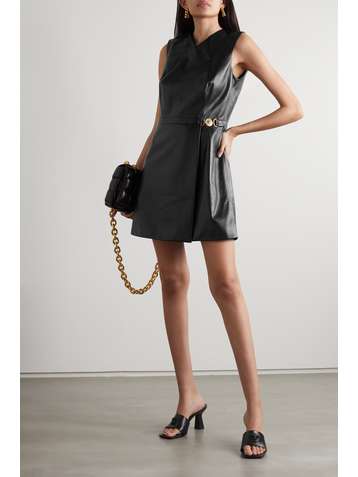 VERSACE Verziertes Minikleid aus Leder