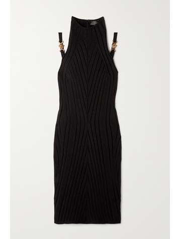 VERSACE Minikleid aus Rippstrick mit Verzierungen