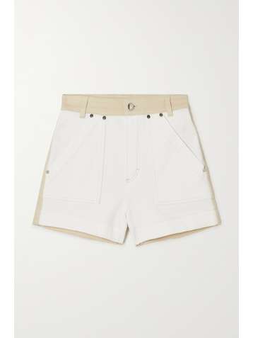 CHLOÉ Two-tone denim shorts