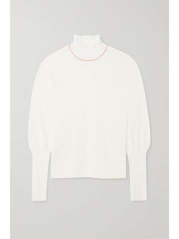 CHLOÉ Ruffled wool turtleneck sweater