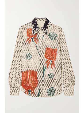 CHLOÉ Printed crepe de chine blouse