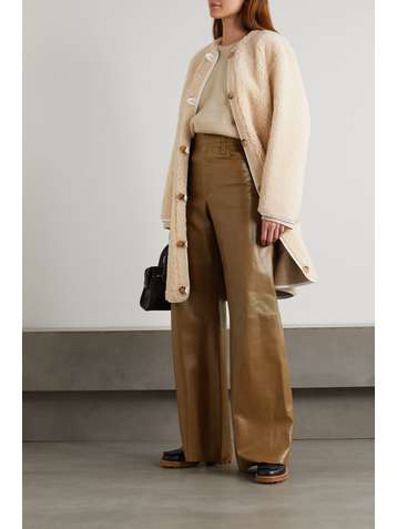 CHLOÉ Leather flared pants