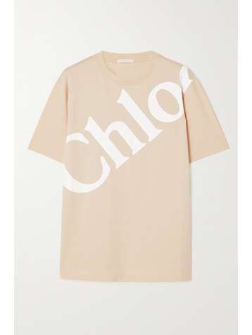 CHLOÉ + NET SUSTAIN printed organic cotton-jersey T-shirt