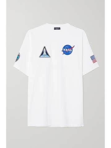 BALENCIAGA NASA Space Oversized-T-Shirt aus Baumwoll-Jersey mit Print und Applikationen