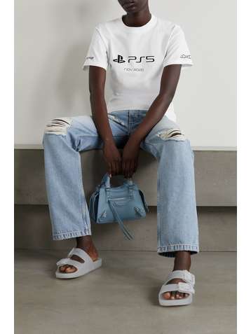 BALENCIAGA + PlayStation T-Shirt aus bedrucktem Baumwoll-Jersey