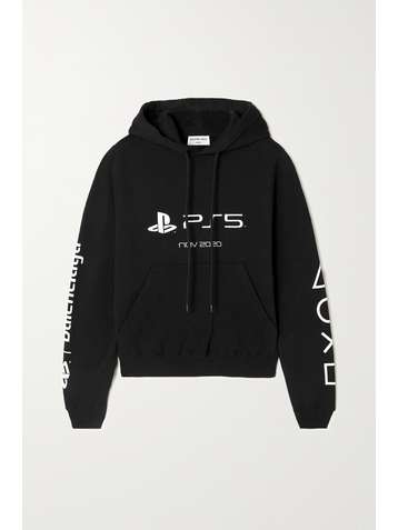 BALENCIAGA + PlayStation Hoodie aus Baumwoll-Jersey mit Print