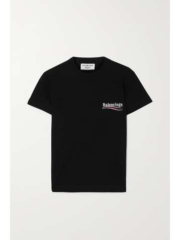 BALENCIAGA T-Shirt aus Baumwoll-Jersey mit Stickereien