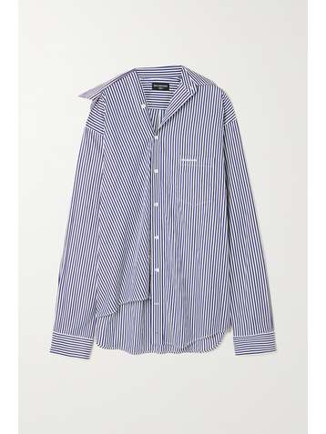 BALENCIAGA Asymmetrisches Oversized-Hemd aus gestreifter Baumwolle