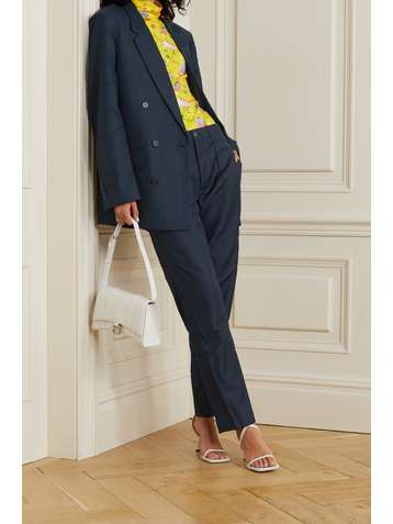 BALENCIAGA Pantalon slim en serge froissée