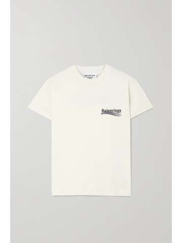BALENCIAGA T-Shirt aus Baumwoll-Jersey mit Stickereien