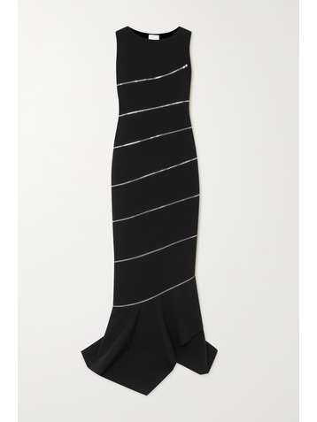 ALAÏA Editions zip-embellished stretch-knit gown