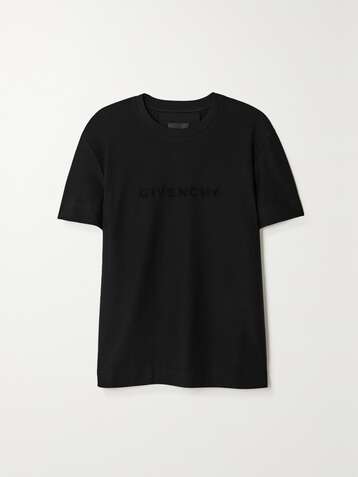 GIVENCHY T-Shirt aus Baumwoll-Jersey und Frottee