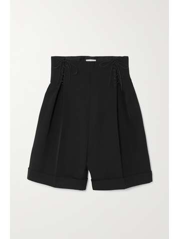 ALAÏA Shorts aus Wolle mit Falten und Schnürungen