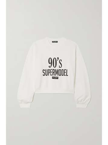 DOLCE & GABBANA Sweatshirt aus Baumwoll-Jersey mit Applikation und Print