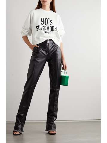 DOLCE & GABBANA Sweatshirt aus Baumwoll-Jersey mit Applikation und Print