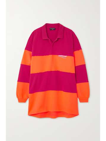 BALENCIAGA Oversized-Polohemd aus Baumwoll-Piqué und Jersey