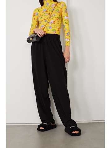 BALENCIAGA Puppies and Friends printed stretch-cotton jersey turtleneck top