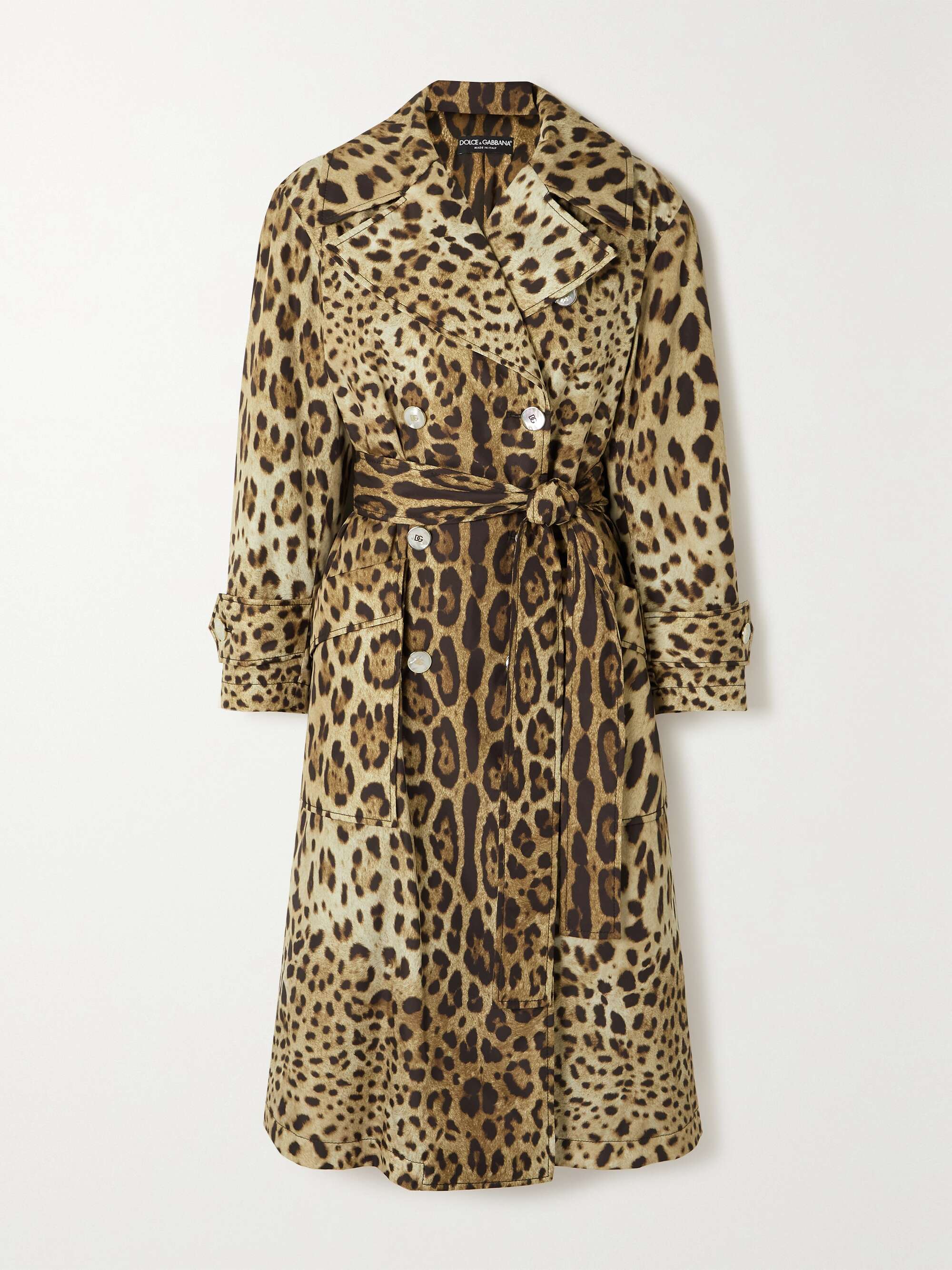 DOLCE & GABBANA Diva padded leopard-print trench | NET-A-PORTER