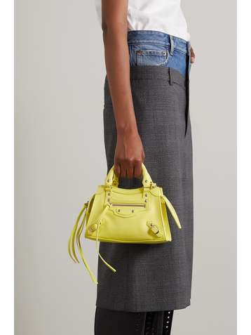 BALENCIAGA Neo Classic City mini textured-leather tote