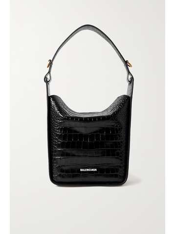 BALENCIAGA Tool small croc-effect leather tote
