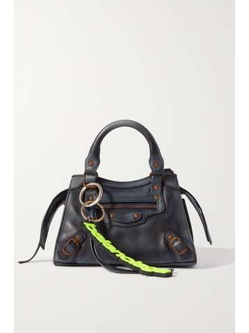 BALENCIAGA Neo Classic City mini distressed leather tote