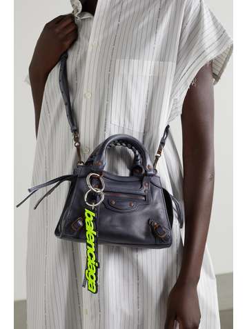 BALENCIAGA Neo Classic City mini distressed leather tote