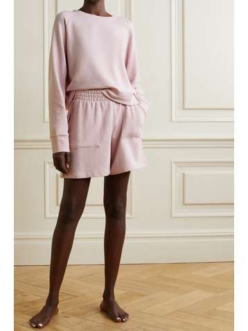 SKIN + NET SUSTAIN Emmalyn organic cotton-blend jersey shorts