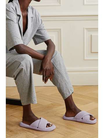 SKIN + NET SUSTAIN The Kyoto organic cotton-terry slippers