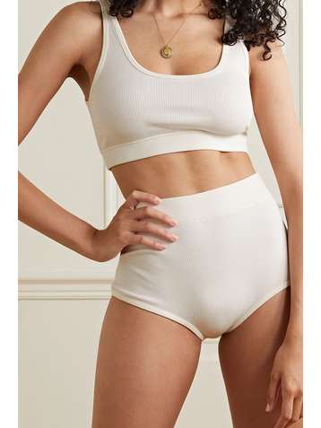 SKIN + NET SUSTAIN Inez Höschen aus gerippter Bio-Pima-Baumwolle mit Stretch-Anteil