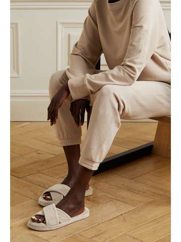 SKIN + NET SUSTAIN The Kyoto organic cotton-terry slippers