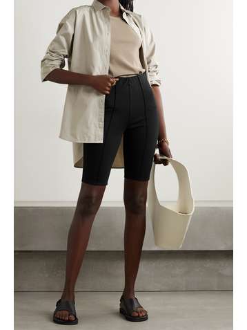 ANINE BING Short en mailles point de Rome stretch Toby