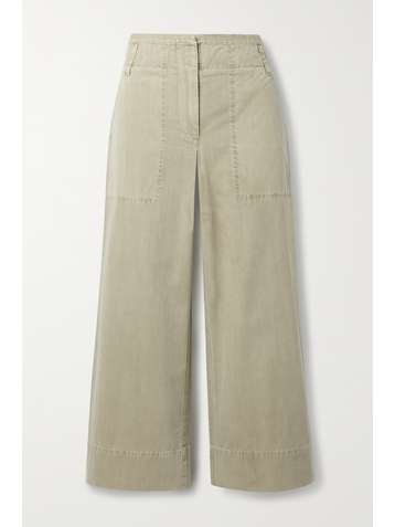 PROENZA SCHOULER WHITE LABEL Washed-cotton straight-leg pants