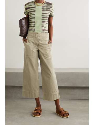 PROENZA SCHOULER WHITE LABEL Washed-cotton straight-leg pants