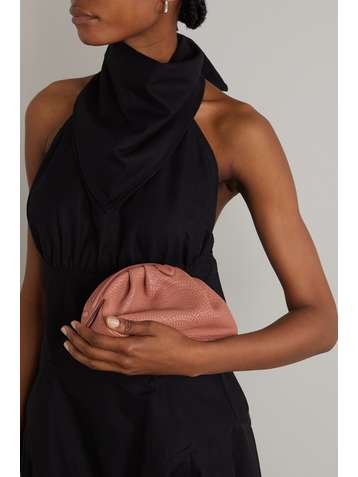 ALAÏA Samia 21 small laser-cut leather clutch