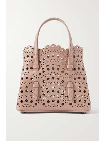 ALAÏA Mina micro laser-cut leather tote