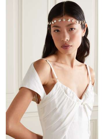 CHARMS COMPANY Pearls of Joy 14-karat gold pearl headband