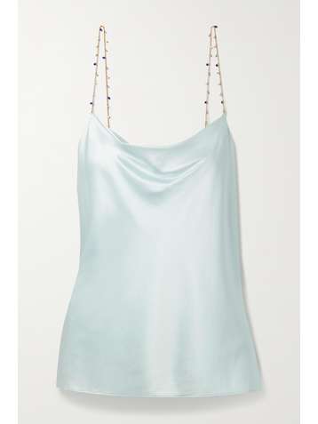 CAMI NYC The Busy bead-embellished silk-blend charmeuse camisole