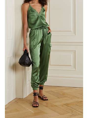 CAMI NYC The Everly lace-trimmed silk-charmeuse camisole