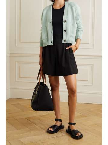 ALLUDE Cropped cashmere cardigan