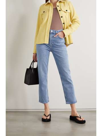 AGOLDE + NET SUSTAIN Wilder mid-rise organic straight-leg jeans