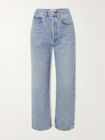 AGOLDE + NET SUSTAIN '90s cropped organic high-rise straight-leg jeans